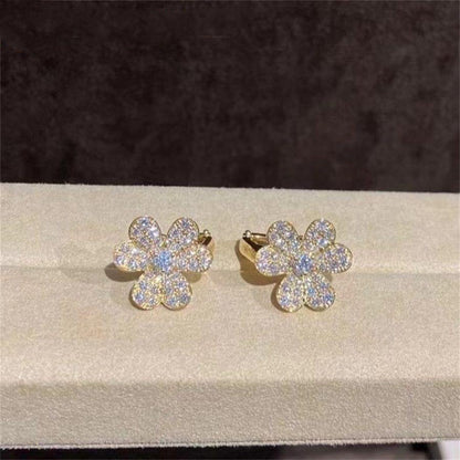 [Radiant Gem]¯FRIVOLE GOLD FLOWER DIAMOND EARRINGS