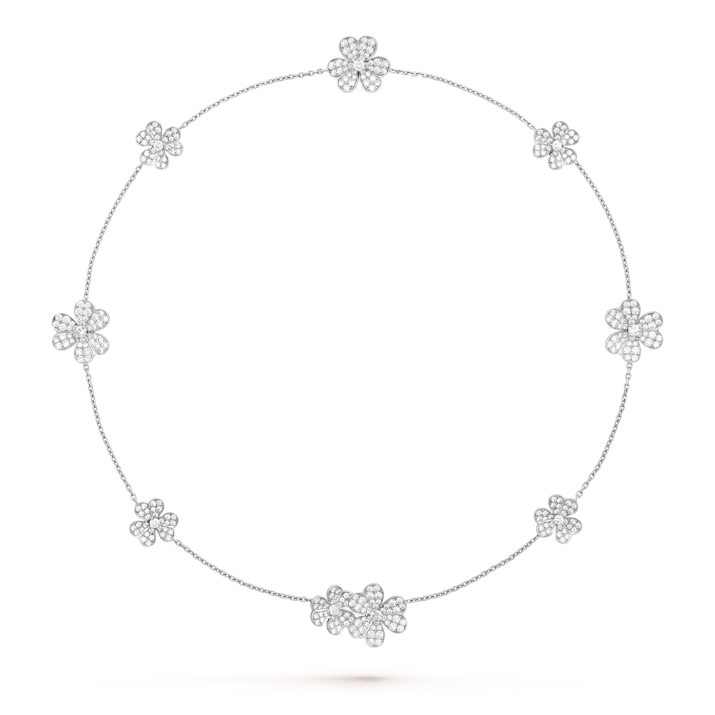 [Radiant Gem]¯FRIVOLE SILVER 9 FLOWERS NECKLACE
