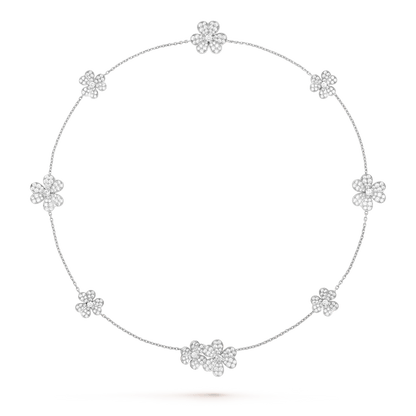 [Radiant Gem]¯FRIVOLE SILVER 9 FLOWERS NECKLACE