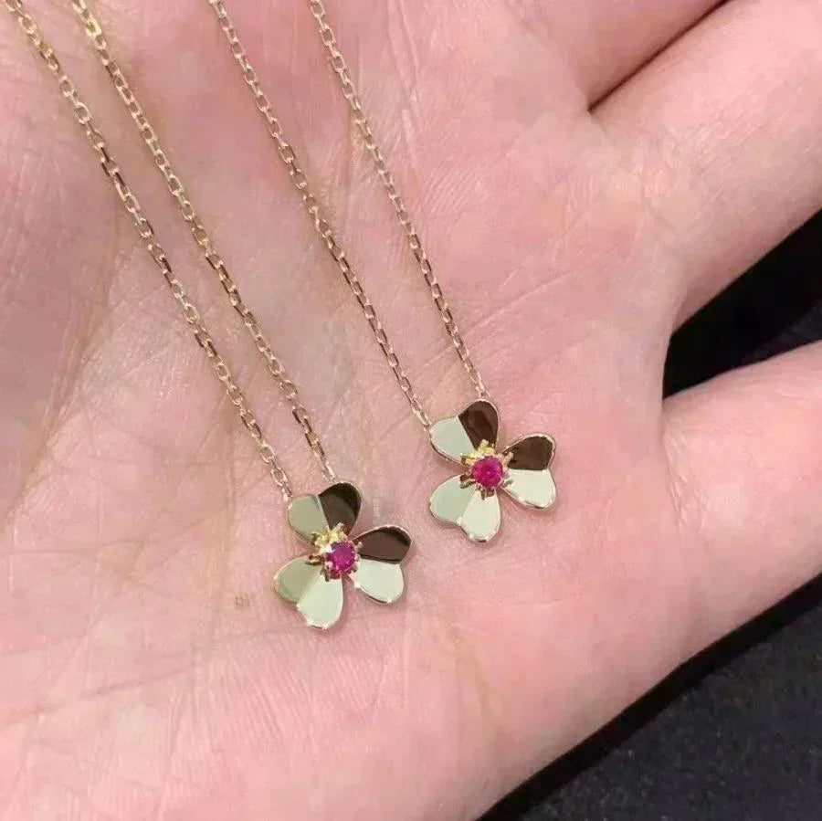 [Radiant Gem]¯FRIVOLE GOLD FLOWER NECKLACE