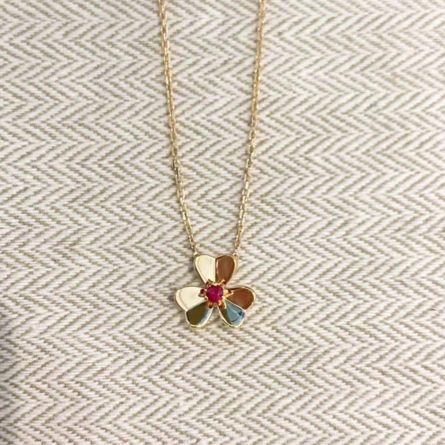[Radiant Gem]¯FRIVOLE GOLD FLOWER NECKLACE