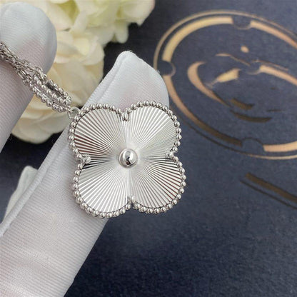 [Radiant Gem]¯CLOVER 25MM SILVER BIG CLOVER NECKLACE
