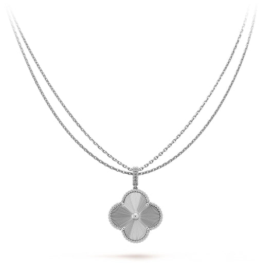 [Radiant Gem]¯CLOVER 25MM SILVER BIG CLOVER NECKLACE