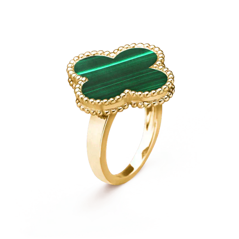 [Radiant Gem]¯CLOVER MALACHITE RING