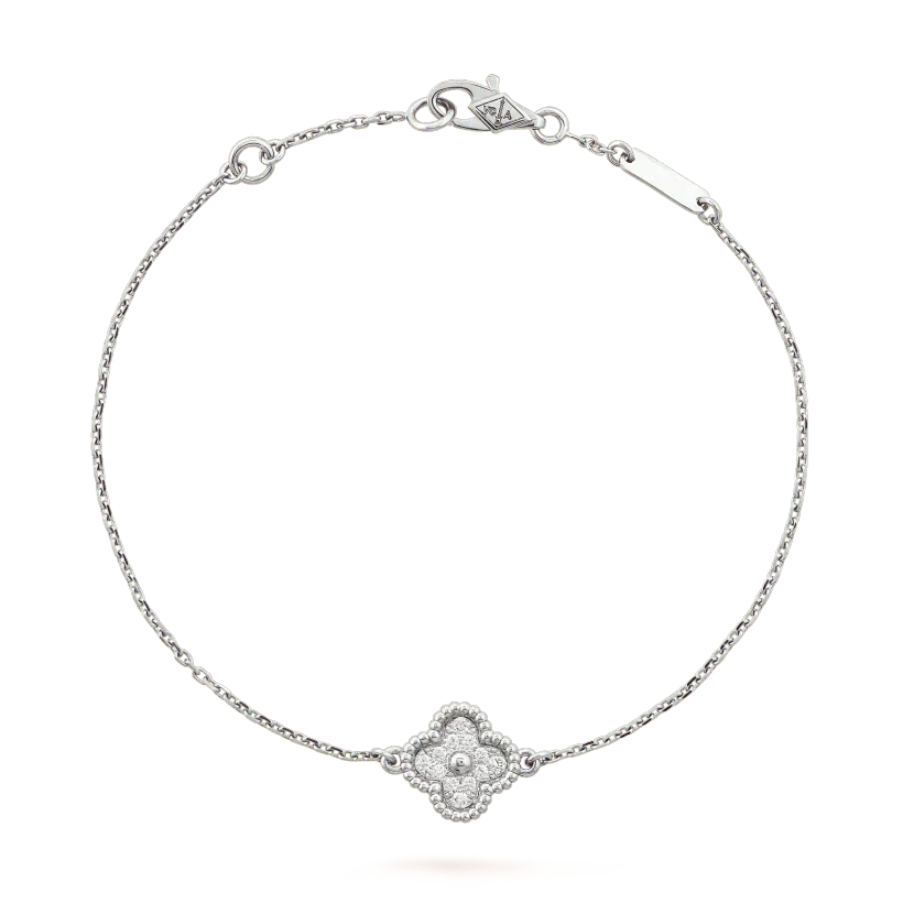 [Radiant Gem]¯CLOVER  SINGLE FLOWER BRACELET SILVER