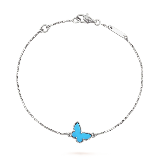 [Radiant Gem]¯BUTTERFLY TURQUOISE BUTTERFLY BRACELET SILVER