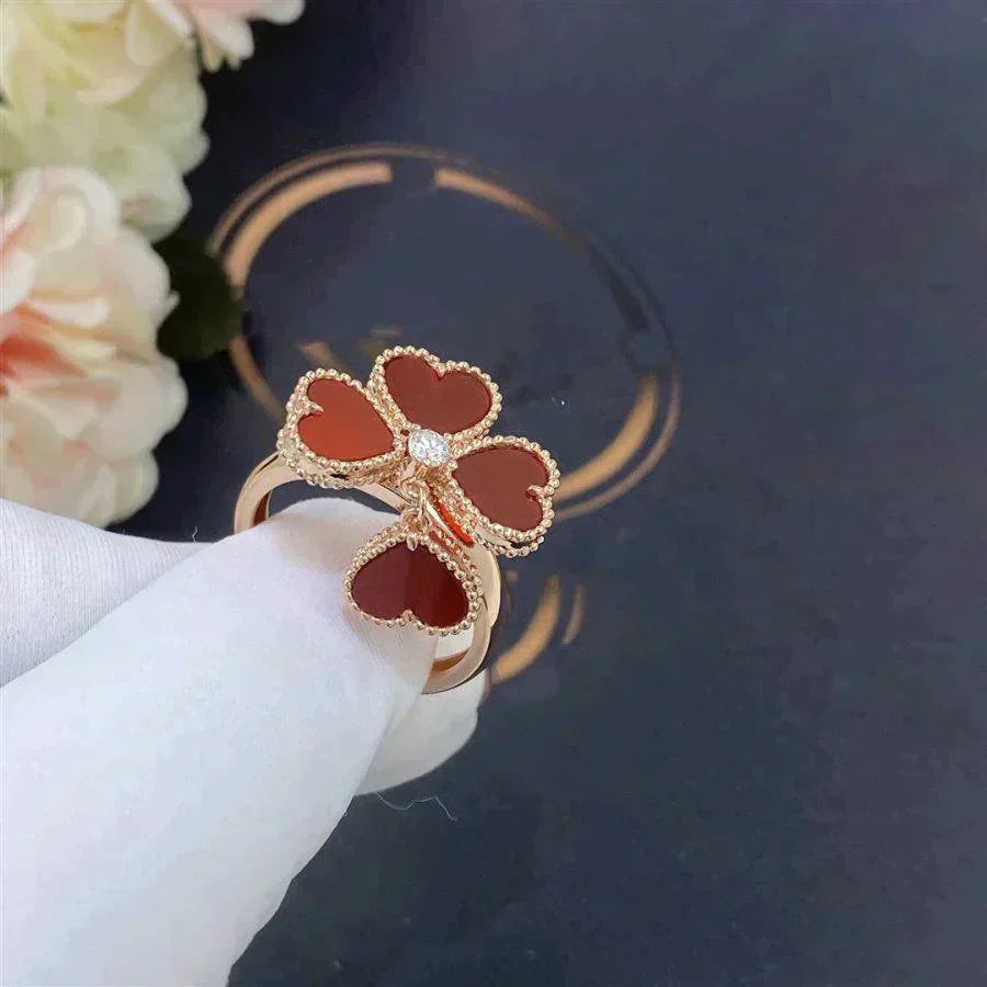 [Radiant Gem]¯SWEET CLOVER CARNELIAN RING