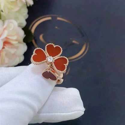 [Radiant Gem]¯SWEET CLOVER CARNELIAN RING