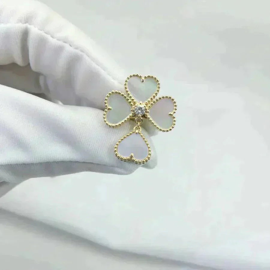 [Radiant Gem]¯SWEET CLOVER WHITE MOP RING
