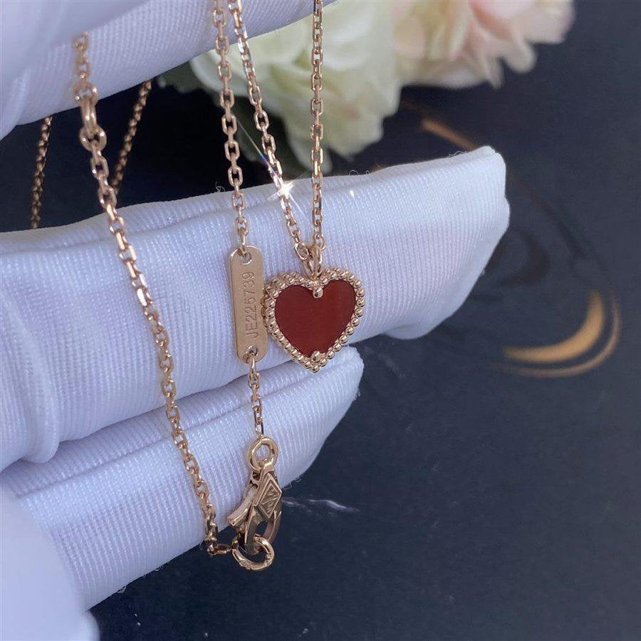 [Radiant Gem]¯SWEET CLOVER CARNELIAN HEART NECKLACE