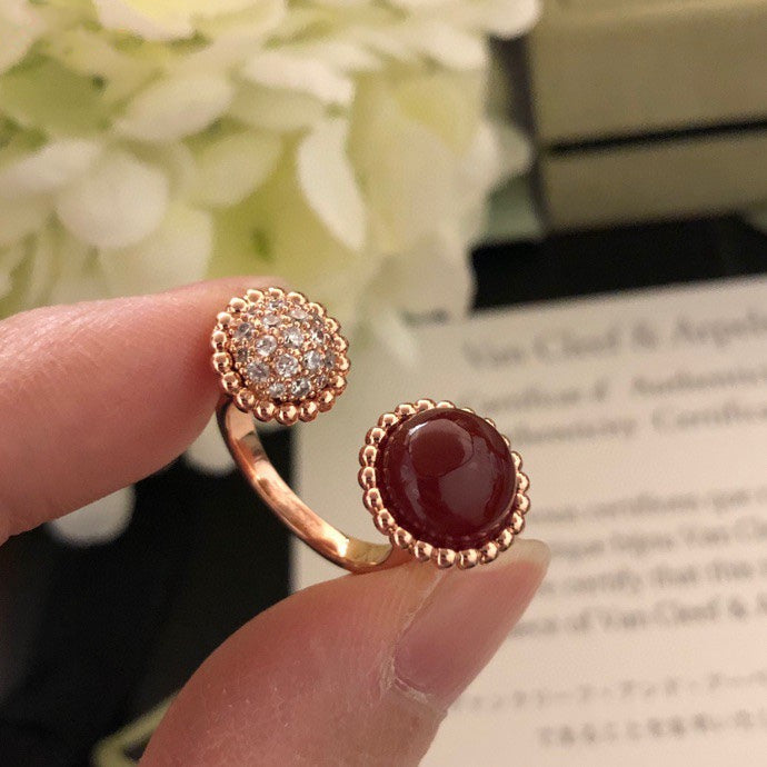 [Radiant Gem]¯PERLEE COULEURS DIAMOND ROSE GOLD BETWEEN THE FINGER RING