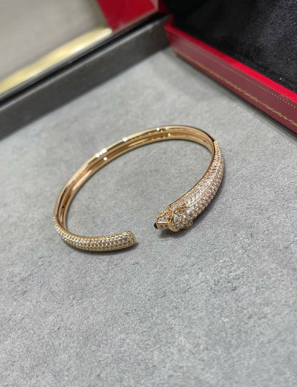 [Radiant Gem]¯PANTHERE FULL DIAMOND OPEN BRACELET