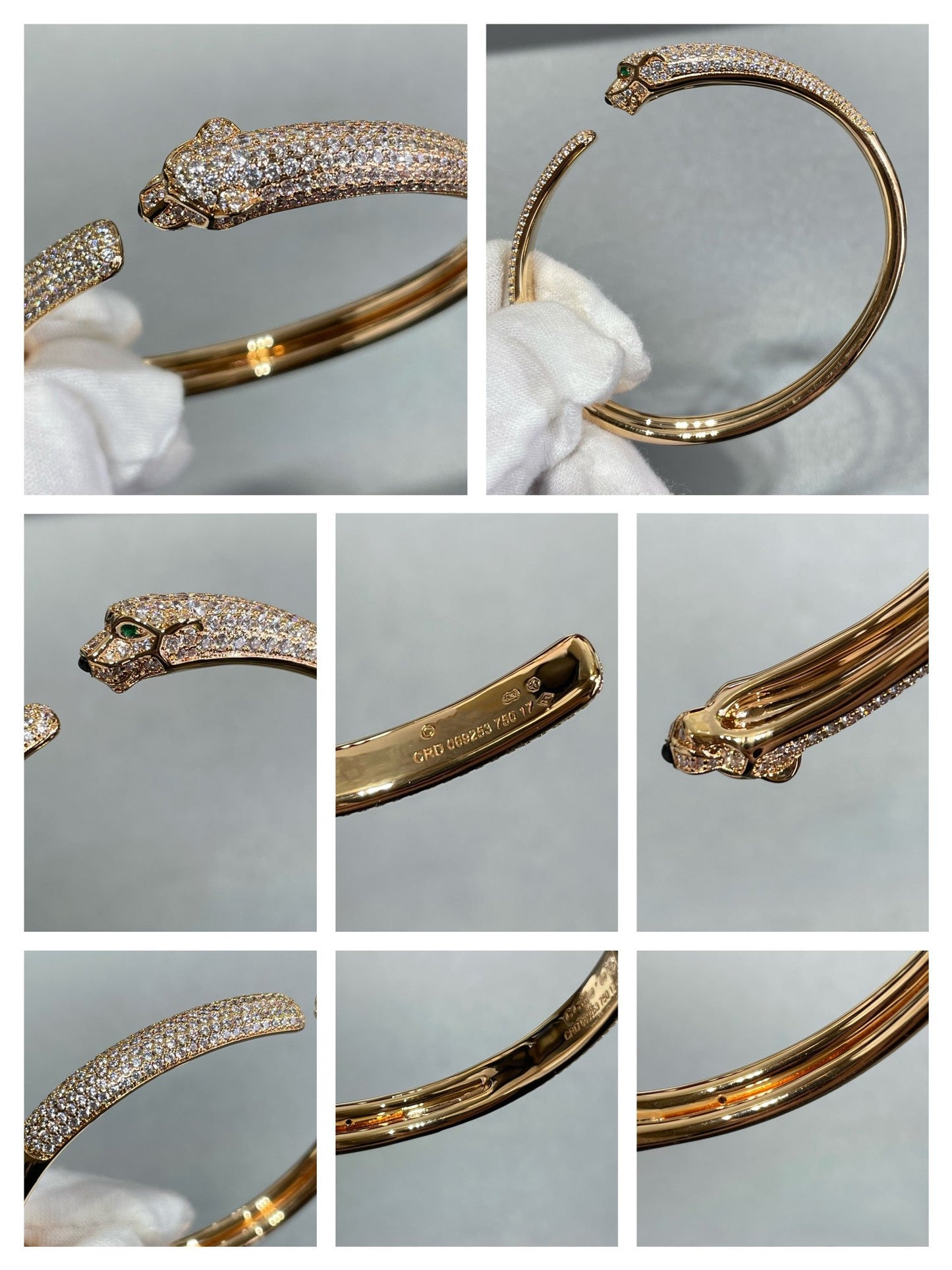 [Radiant Gem]¯PANTHERE FULL DIAMOND OPEN BRACELET