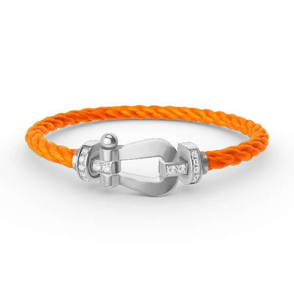 [Radiant Gem]¯FORCE LARGE HORSESHOE HALF DIAMOND BRACELET SILVER