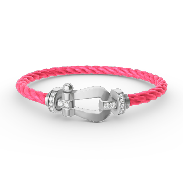[Radiant Gem]¯FORCE LARGE HORSESHOE HALF DIAMOND BRACELET SILVER