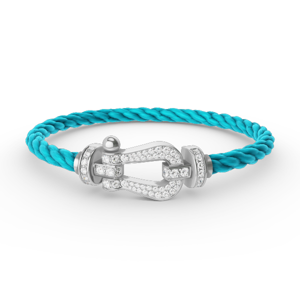 [Radiant Gem]¯FORCE LARGE HORSESHOE FULL DIAMOND BRACELET SILVER