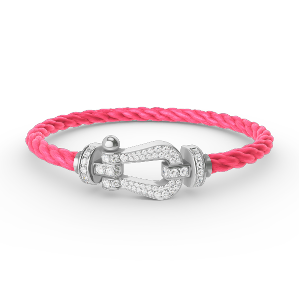 [Radiant Gem]¯FORCE LARGE HORSESHOE FULL DIAMOND BRACELET SILVER