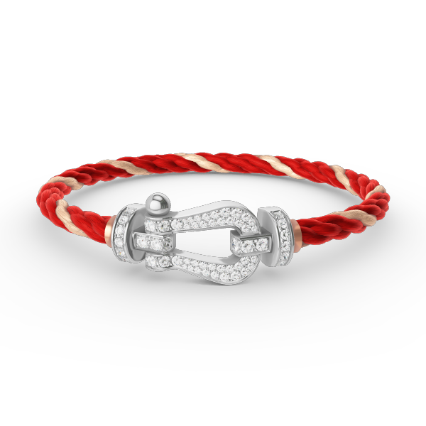 [Radiant Gem]¯FORCE LARGE HORSESHOE FULL DIAMOND BRACELET SILVER