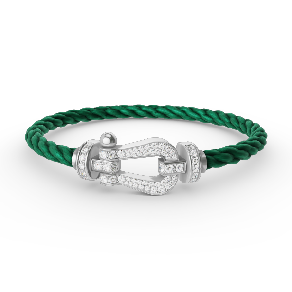 [Radiant Gem]¯FORCE LARGE HORSESHOE FULL DIAMOND BRACELET SILVER