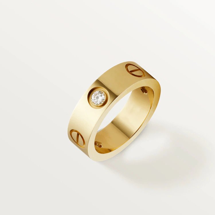 [Radiant Gem]¯LOVE RING 5.5MM 3 DIAMONDS PINK GOLD