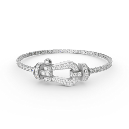 [Radiant Gem]¯FORCE  LARGE HORSESHOE FULL DIAMOND TENNIS BRACELET