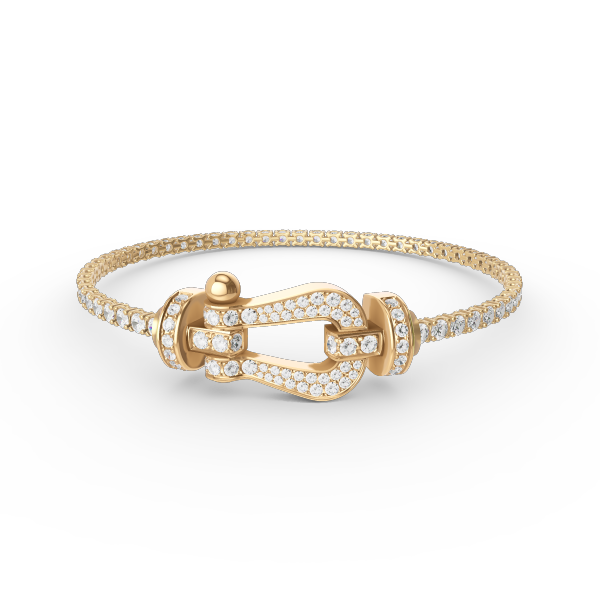 [Radiant Gem]¯FORCE  LARGE HORSESHOE FULL DIAMOND TENNIS BRACELET