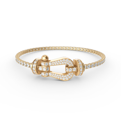 [Radiant Gem]¯FORCE  LARGE HORSESHOE FULL DIAMOND TENNIS BRACELET